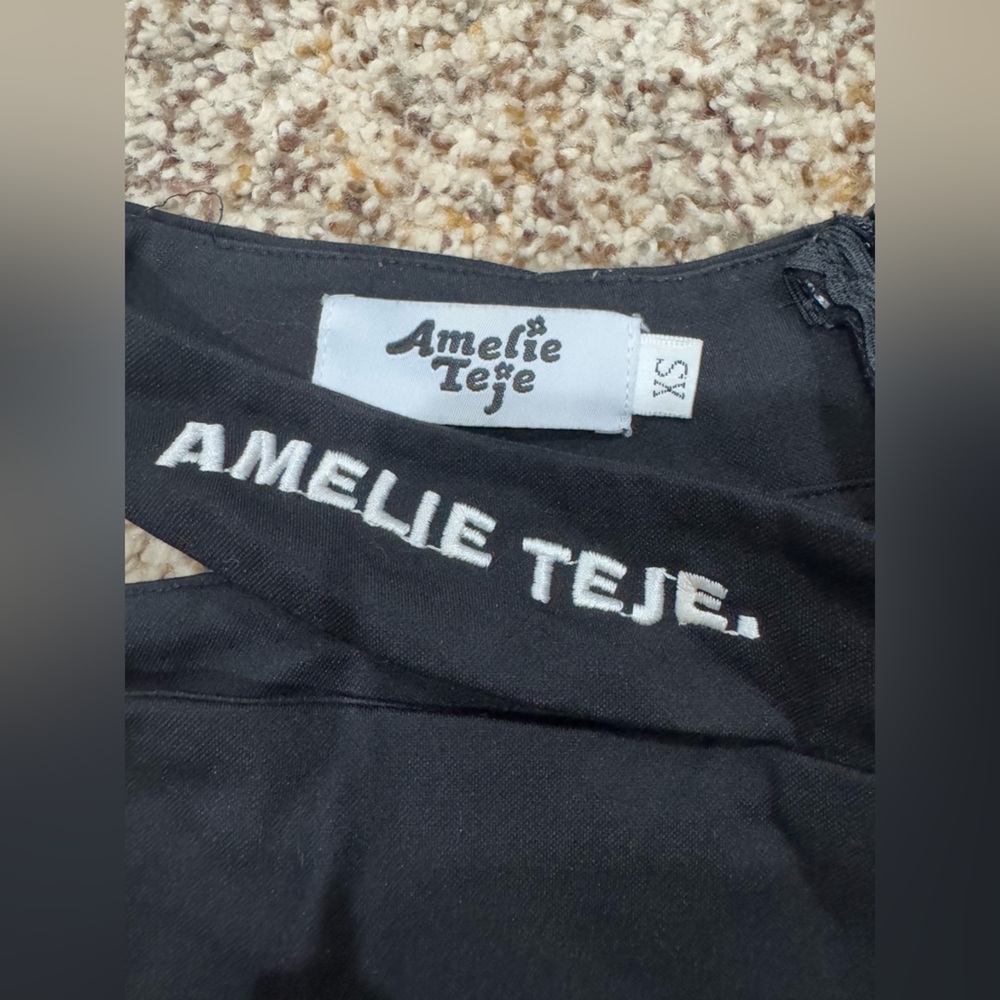 Amelie Teje Zip Up Cut Out Black Pants - Picture 3 of 9